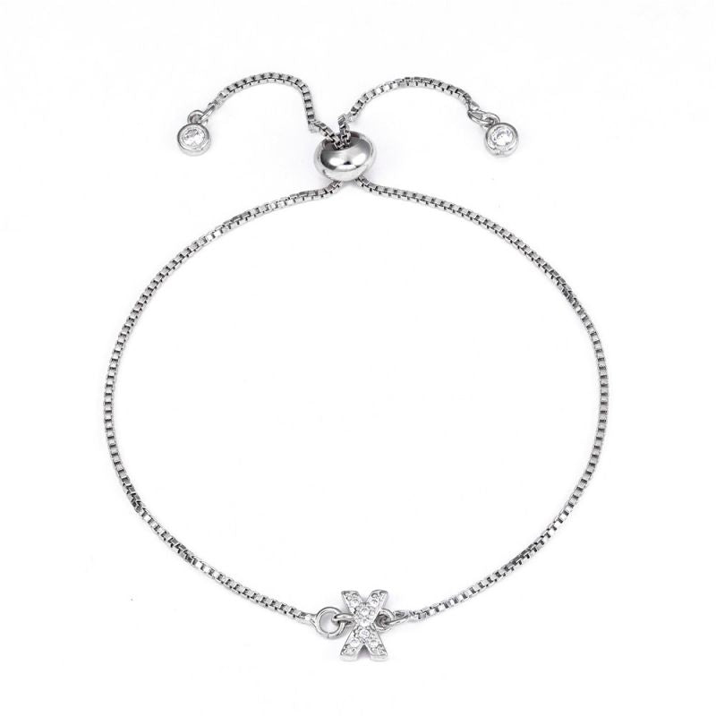 Letter:a Copper Diamond 26 Letter Bracelet