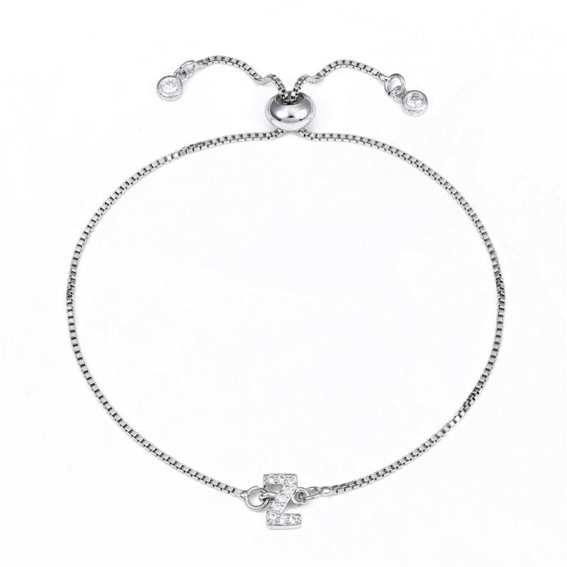 Letter:a Copper Diamond 26 Letter Bracelet