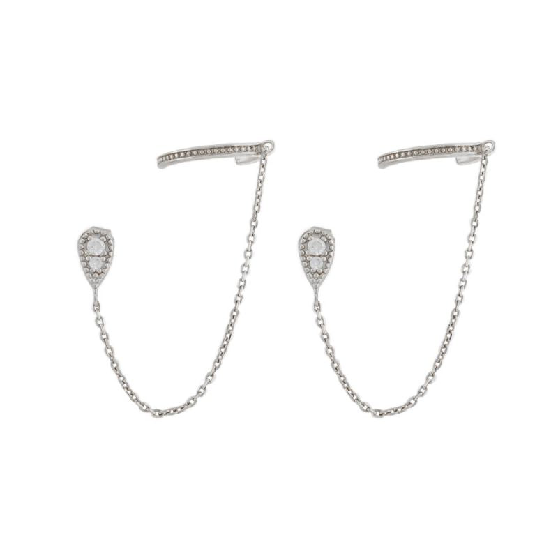 Earring 1# Copper Diamond Teardrop Earrings