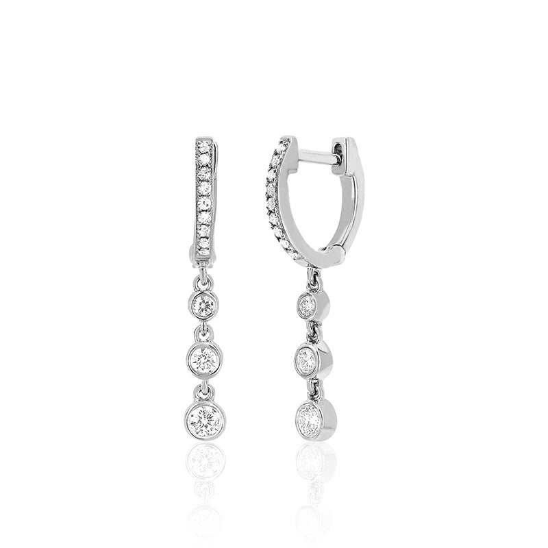 Earring 1# Copper Diamond Teardrop Earrings