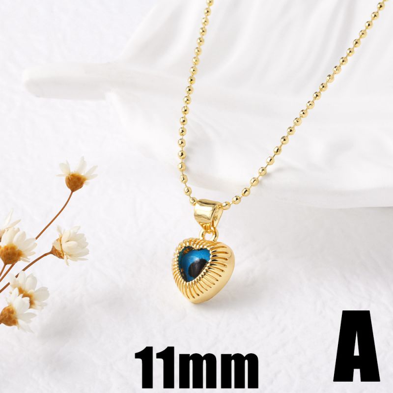 A11mm Copper Heart Eyes Necklace