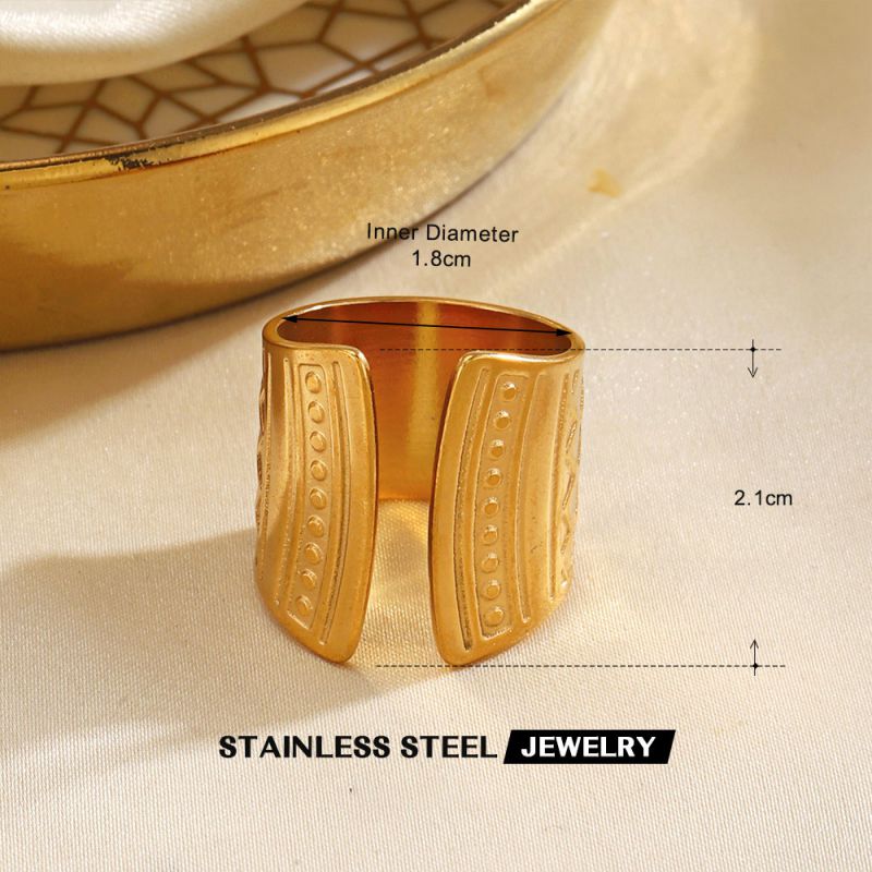 Ring 1# Stainless Steel Irregular Ring