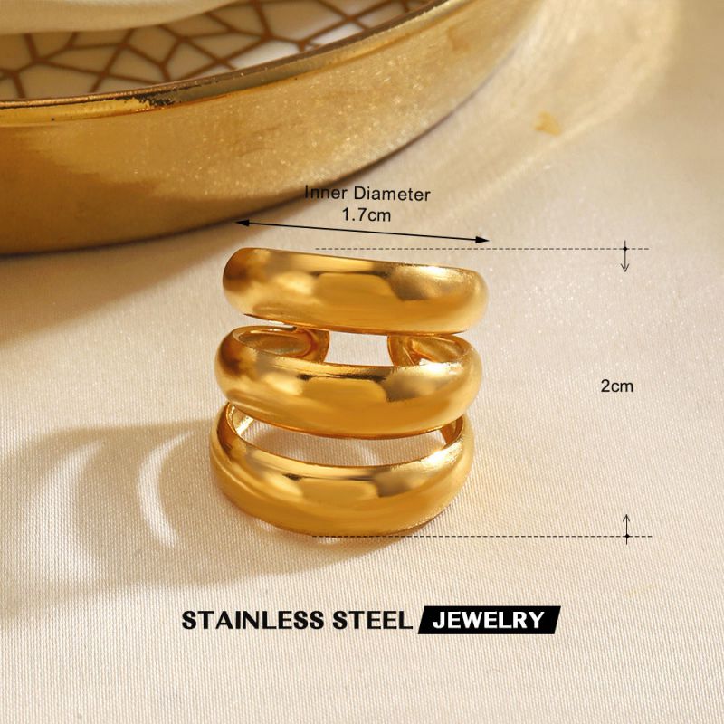 Ring 1# Stainless Steel Irregular Ring