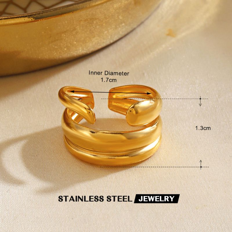 Ring 1# Stainless Steel Irregular Ring