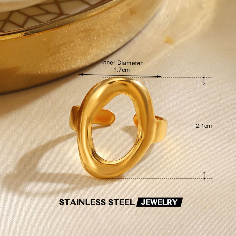 Ring 1# Stainless Steel Irregular Ring