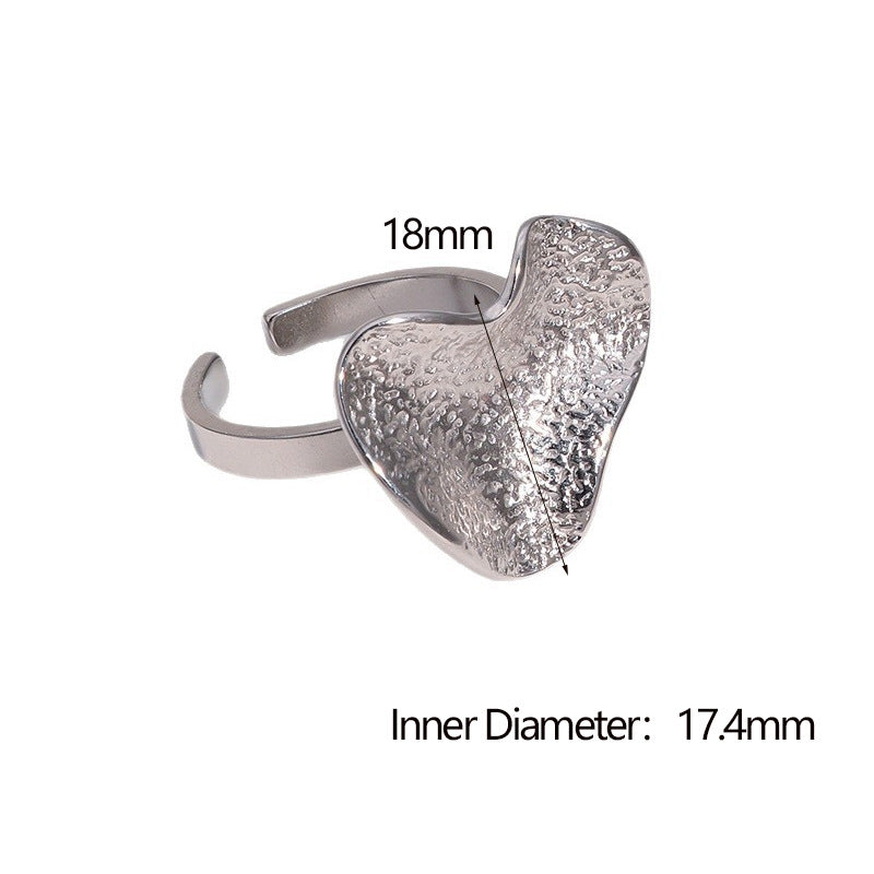 Gold Stainless Steel Irregular Texture Ring