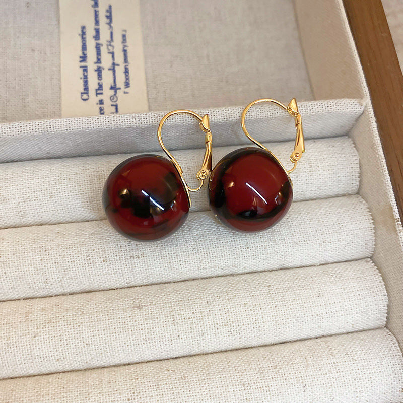 1# Gold-coffee-square Metal Square Earrings