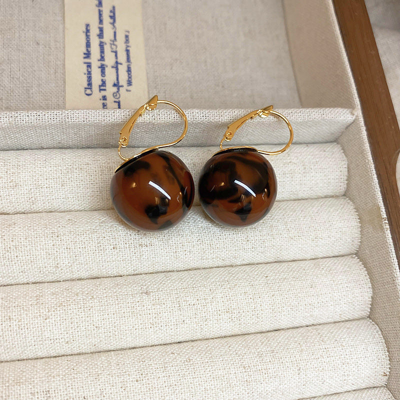 1# Gold-coffee-square Metal Square Earrings