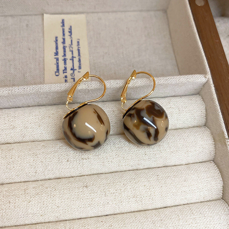 1# Gold-coffee-square Metal Square Earrings