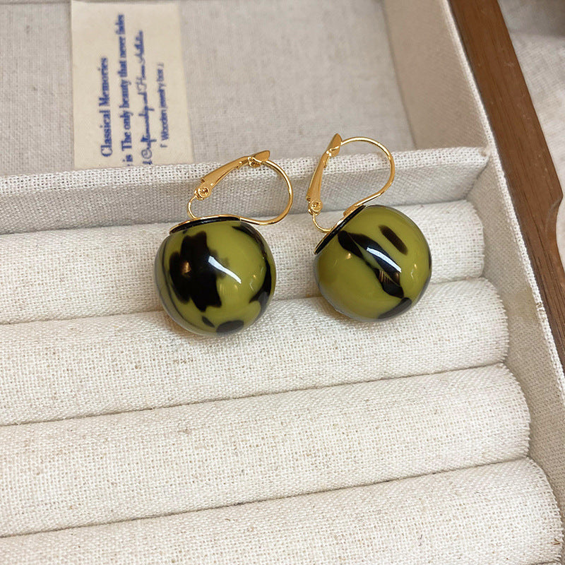 1# Gold-coffee-square Metal Square Earrings