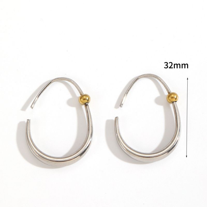 Gold 304 Stainless Steel Irregular Earrings