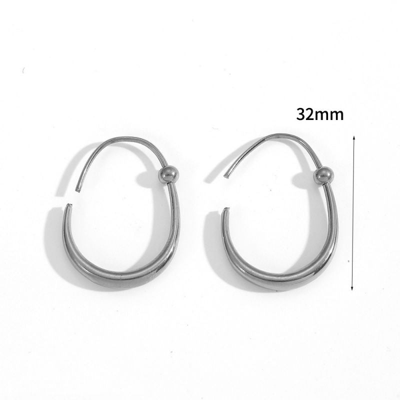 Gold 304 Stainless Steel Irregular Earrings