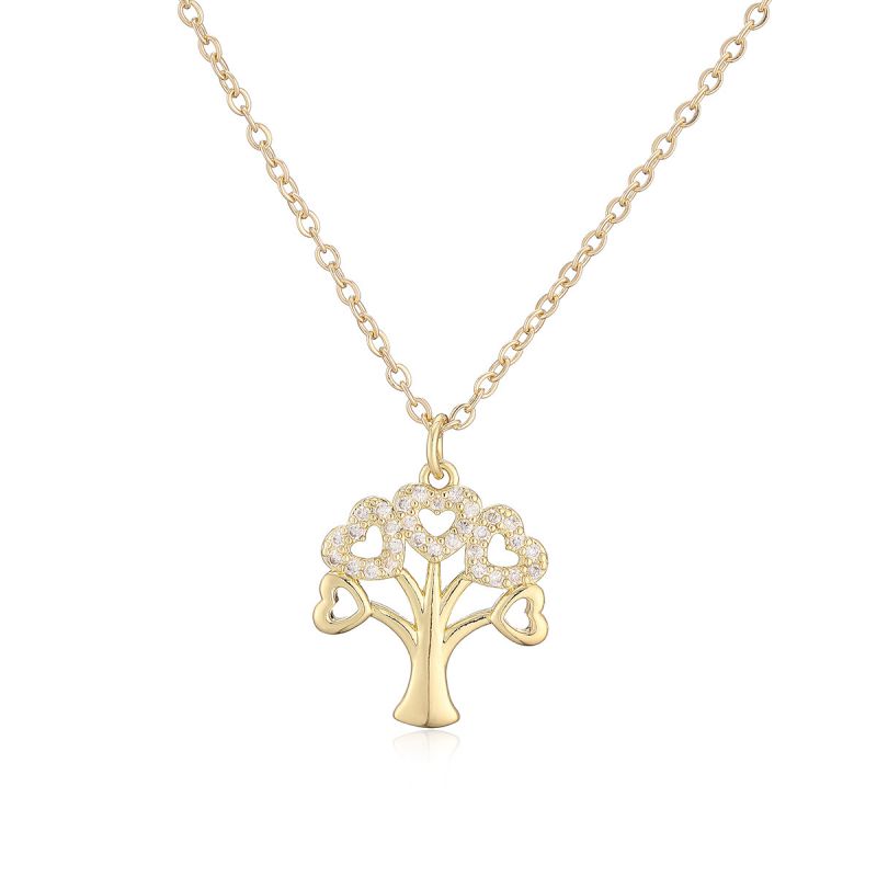 Necklace 1 Copper Diamond Heart Tree Of Life Necklace