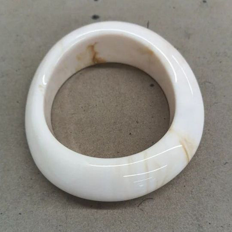 #4 Bracelet - Dark Blue Irregularly Patterned Resin Bracelet