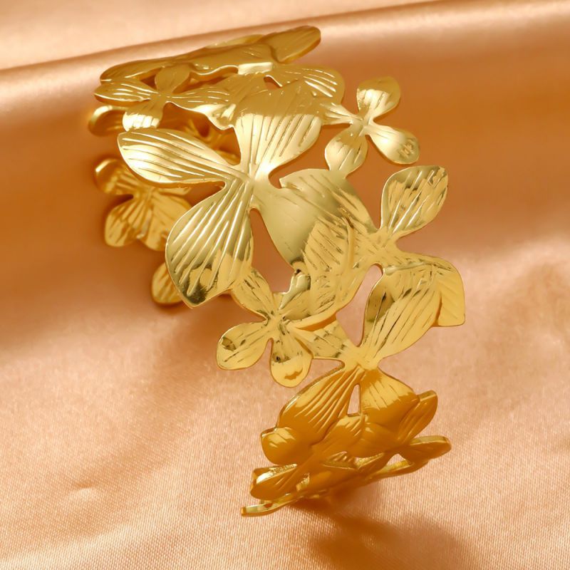 Bracelet 1# Titanium Steel Wide Round Bracelet