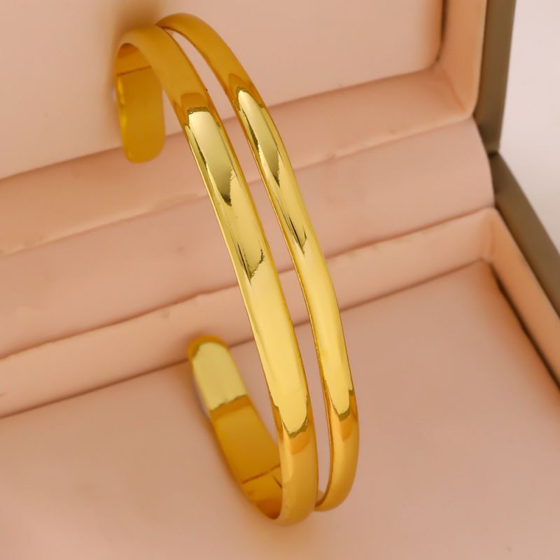 Bracelet 1# Titanium Steel Wide Round Bracelet