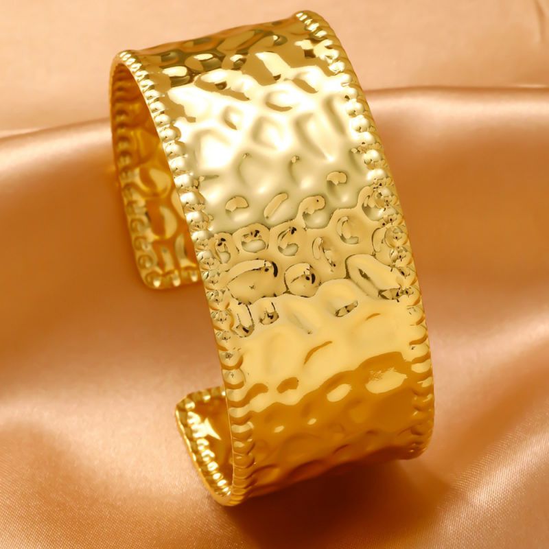 Bracelet 1# Titanium Steel Wide Round Bracelet