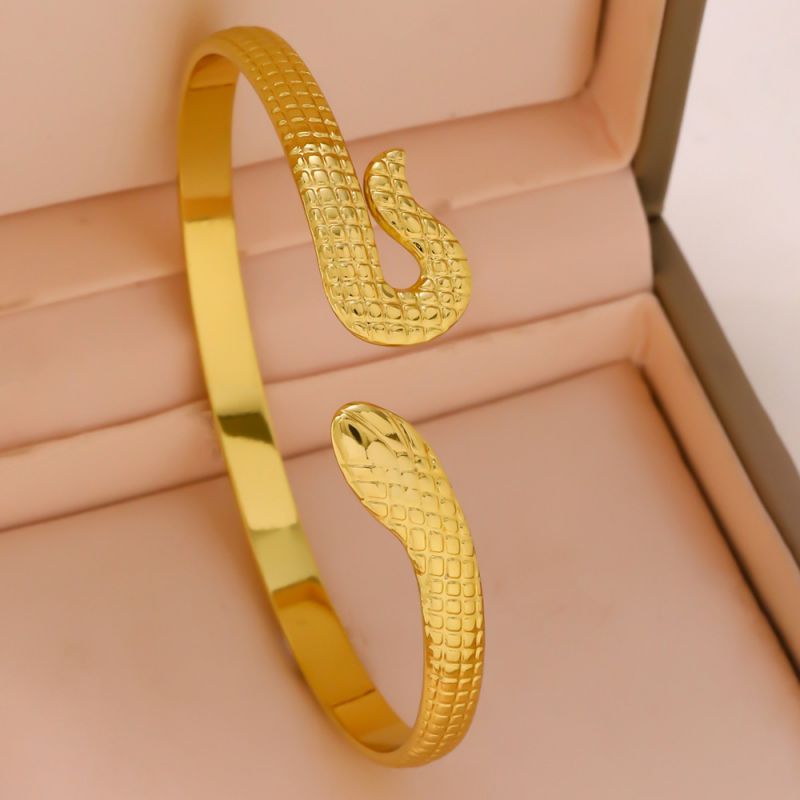 Bracelet 1# Titanium Steel Wide Round Bracelet