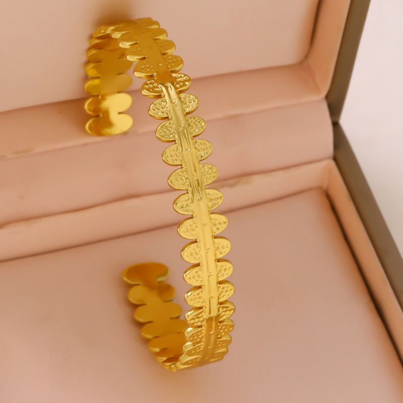 Bracelet 1# Titanium Steel Wide Round Bracelet