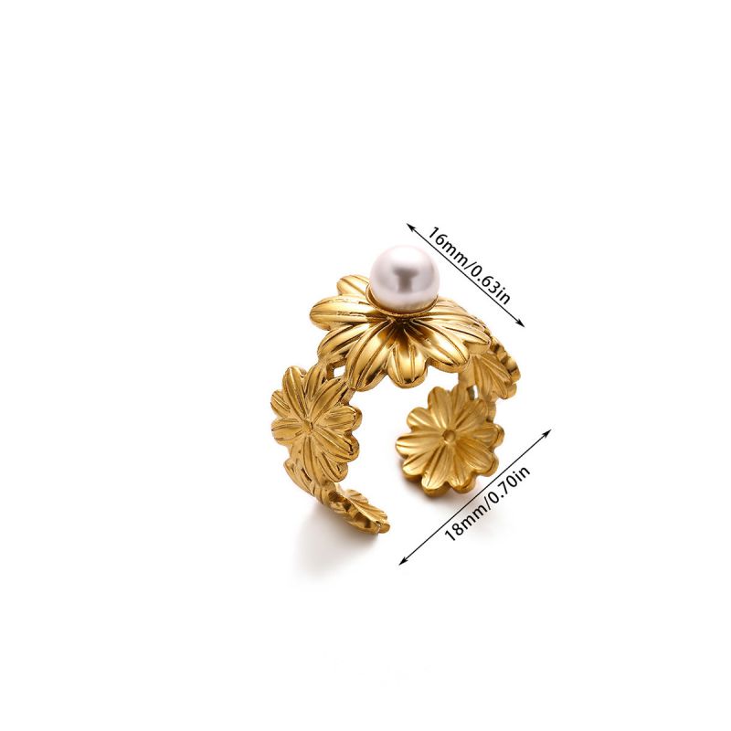 Ring #1 304 Stainless Steel Flower Ring