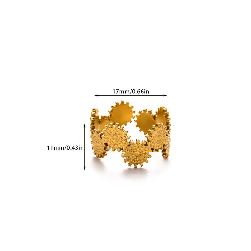 Ring #1 304 Stainless Steel Flower Ring