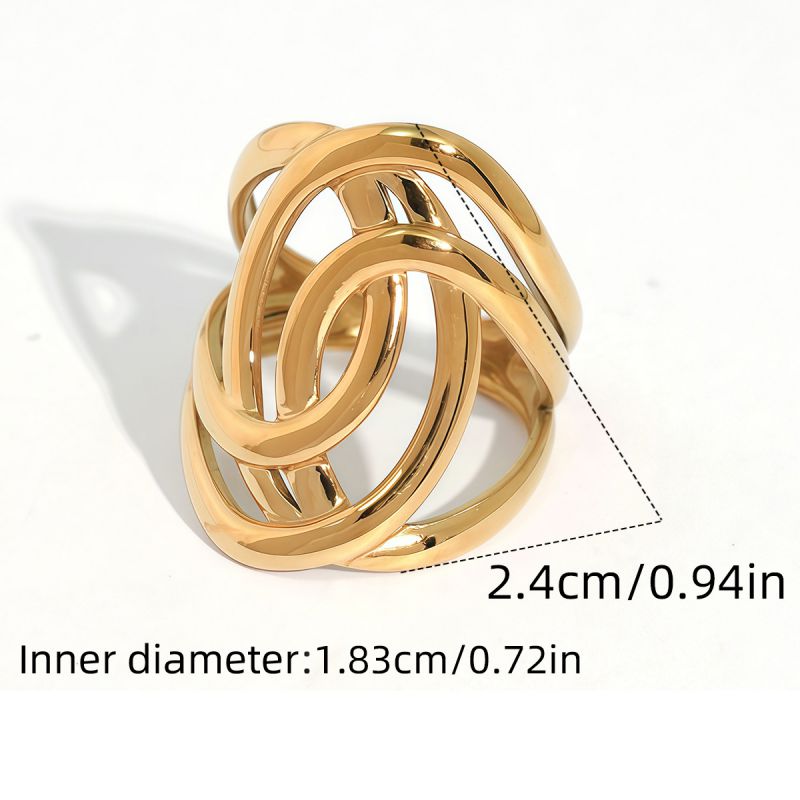 Gold 304 Stainless Steel Irregular Ring