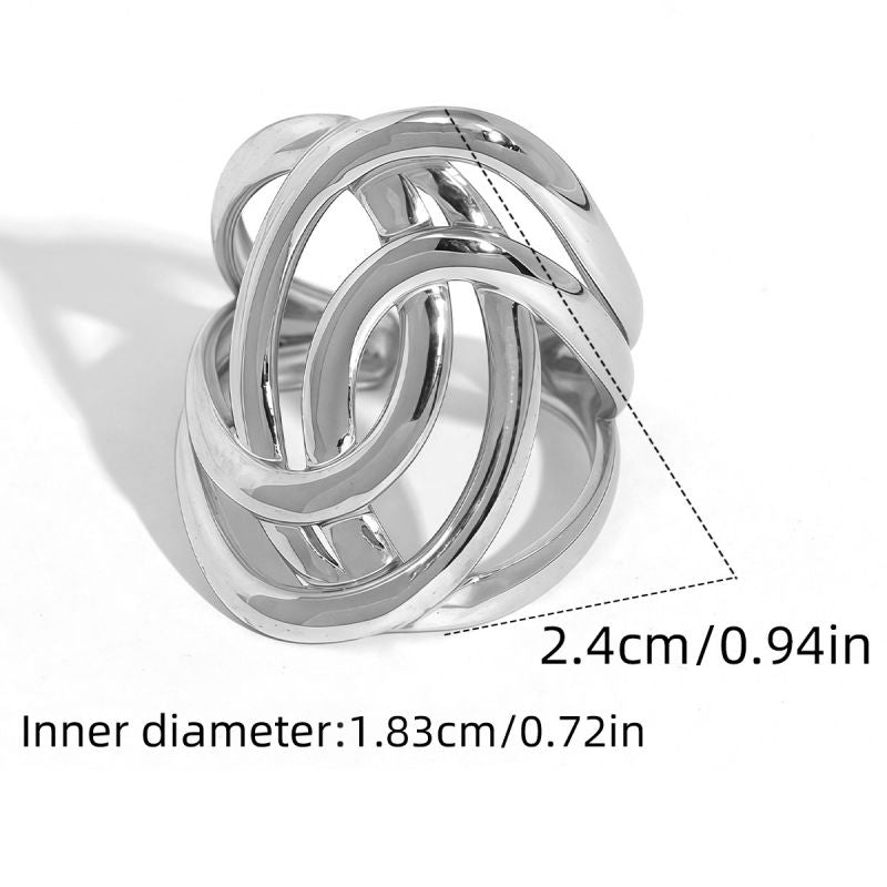 Gold 304 Stainless Steel Irregular Ring