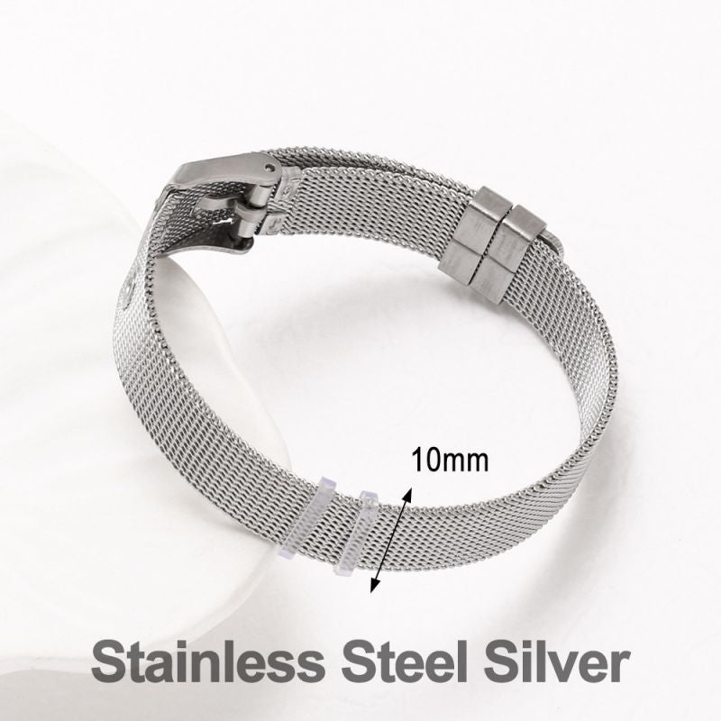 Black Belt Leather Round Bracelet