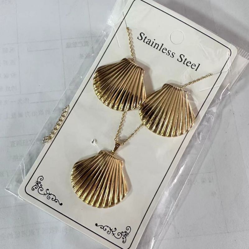 Teardrop Shape Stainless Steel Teardrop-shaped Necklace And Earring Set