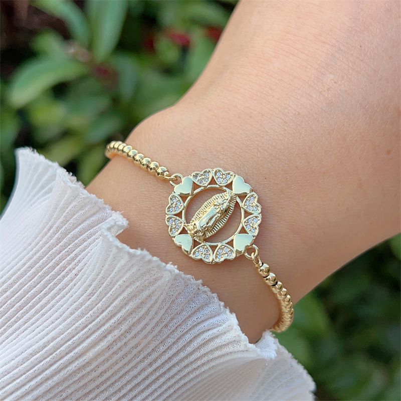 Bracelet #2 Copper Diamond-encrusted Portrait Bracelet