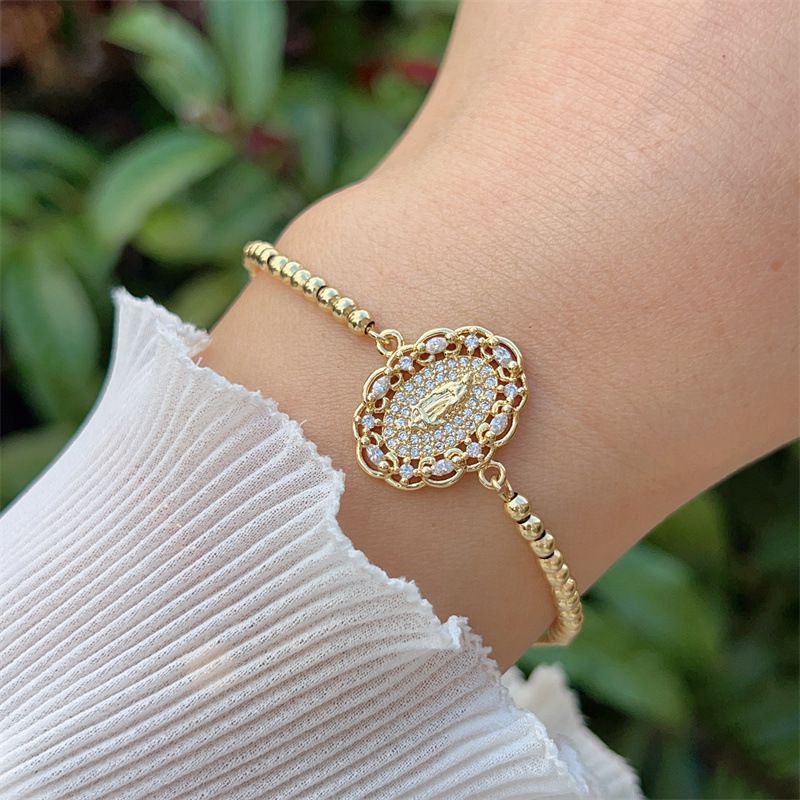 Bracelet #2 Copper Diamond-encrusted Portrait Bracelet