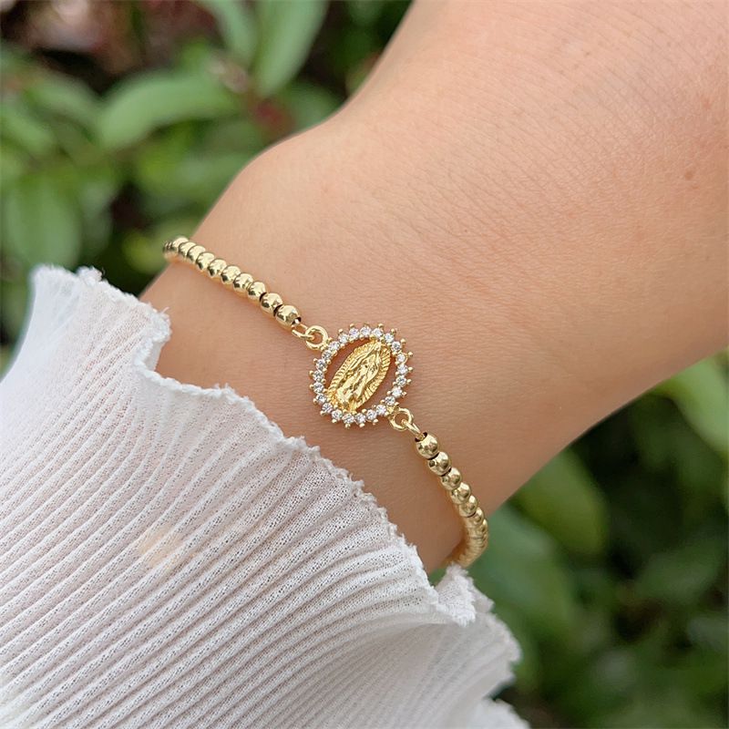 1 Bracelet Copper Diamond-encrusted Portrait Bracelet