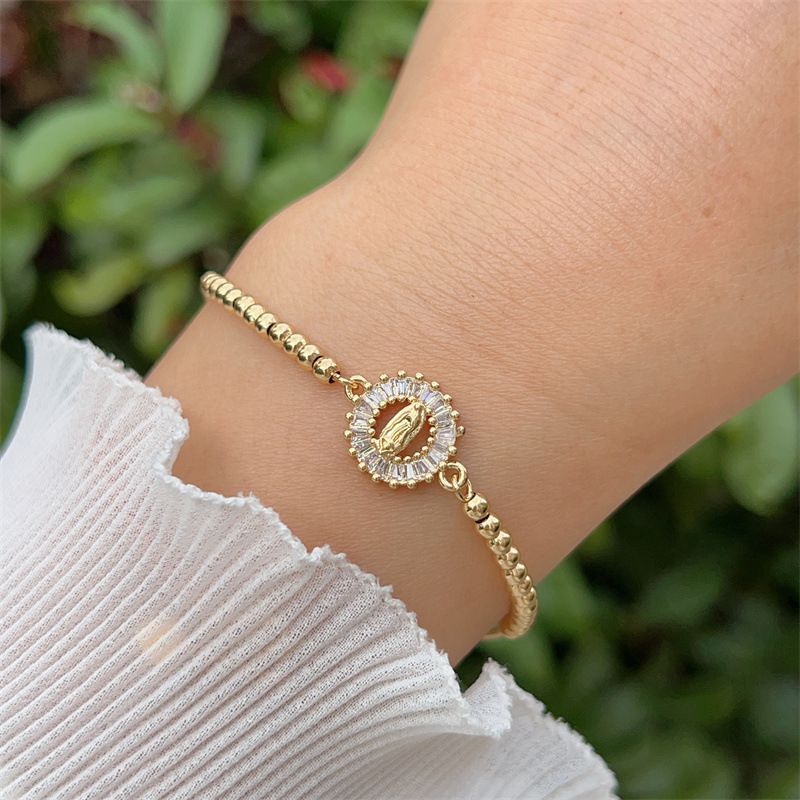 1 Bracelet Copper Diamond-encrusted Portrait Bracelet