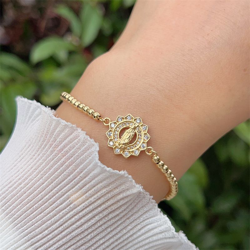 1 Bracelet Copper Diamond-encrusted Portrait Bracelet