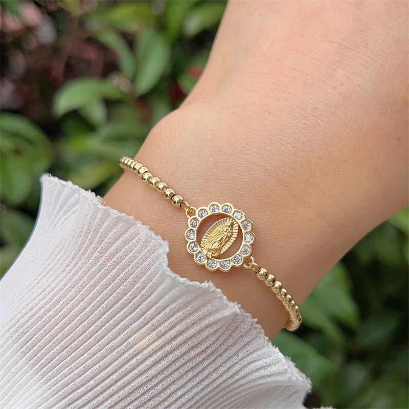 1 Bracelet Copper Diamond-encrusted Portrait Bracelet