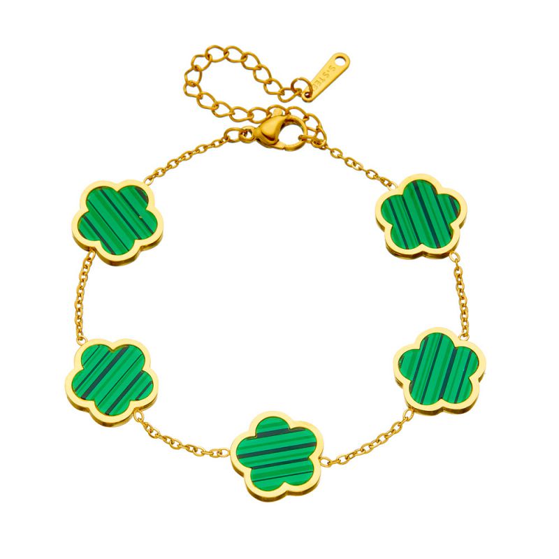 A Black Earring Stainless Steel Flower Earrings