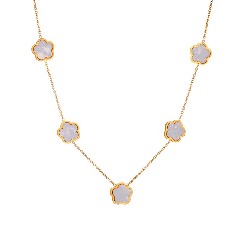 A Black Earring Stainless Steel Flower Earrings