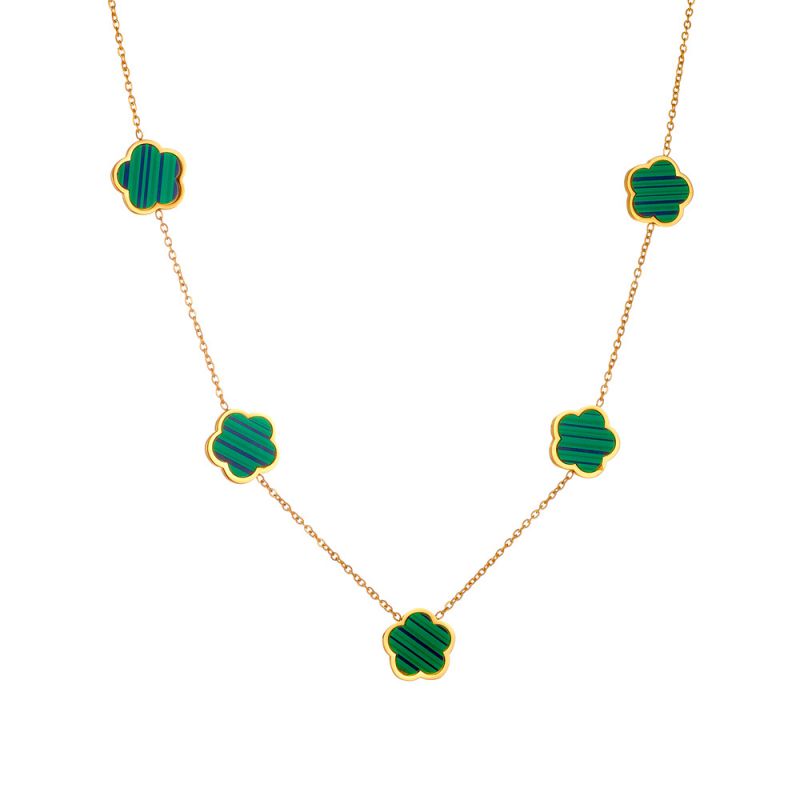 A Black Earring Stainless Steel Flower Earrings