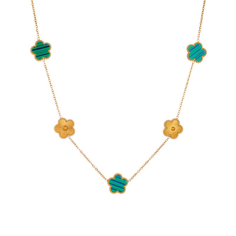 A Black Earring Stainless Steel Flower Earrings