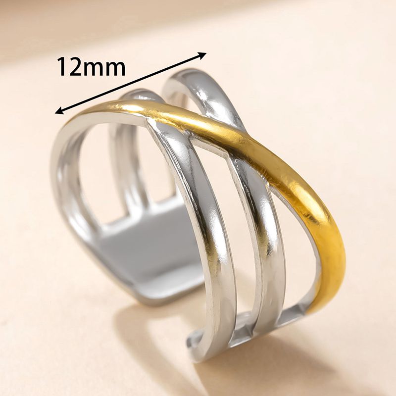 Style A Stainless Steel Two-tone Multi-layer Ring