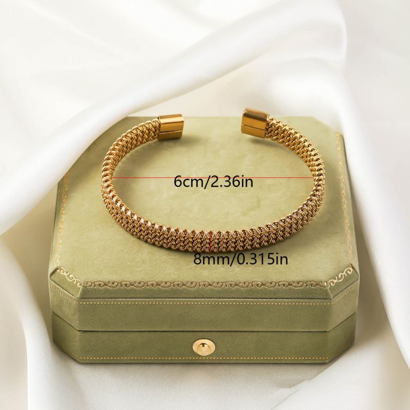 Golden No. 1 Titanium Steel Irregular-shaped Bracelet