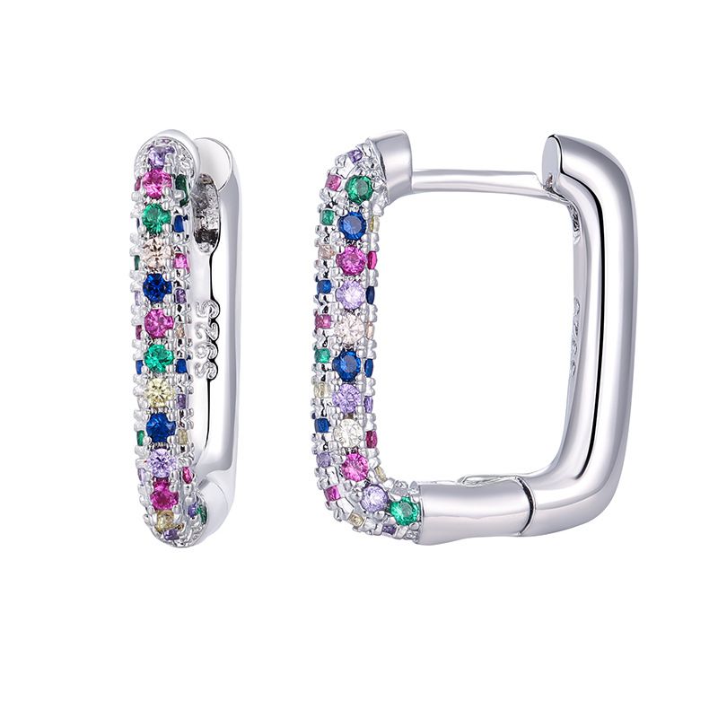 Earring #3 Copper Diamond-encrusted Round Ear Clips