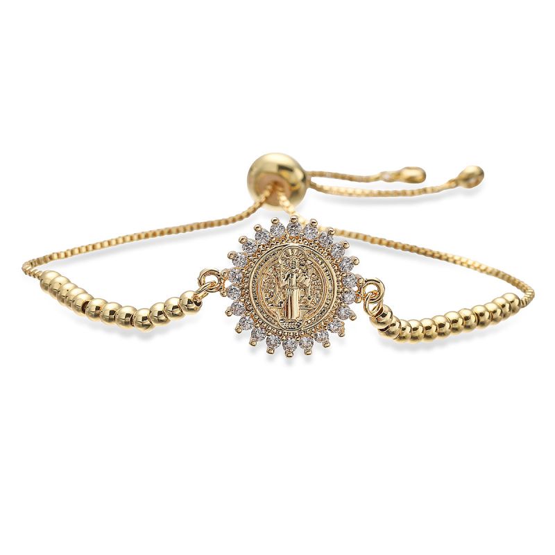 Bracelet #1 Copper Diamond-encrusted Portrait Bracelet