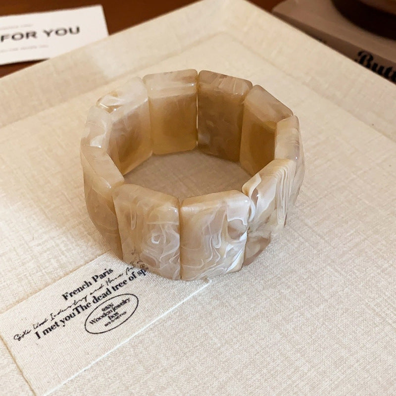 12# Bangle - Brown Irregular Acrylic Bracelet