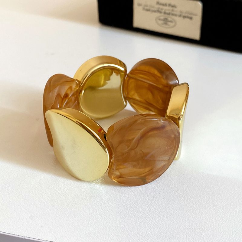 12# Bangle - Brown Irregular Acrylic Bracelet