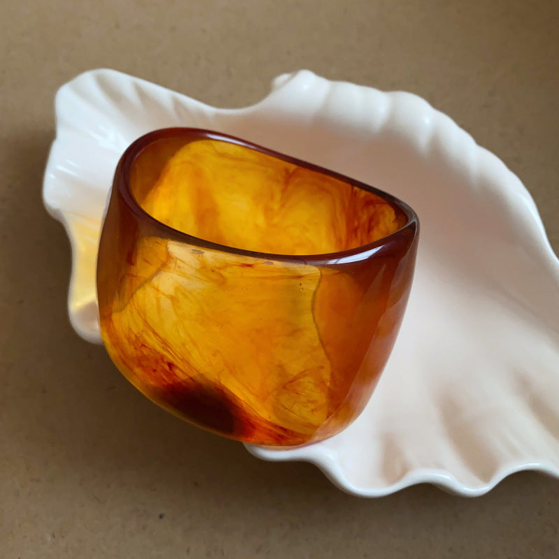 12# Bangle - Brown Irregular Acrylic Bracelet