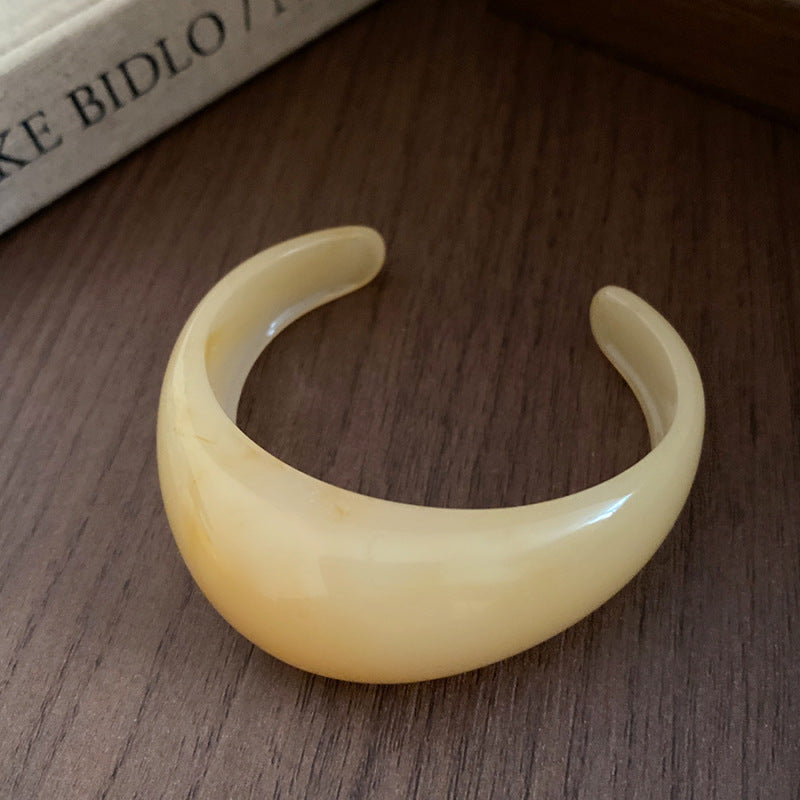 12# Bangle - Brown Irregular Acrylic Bracelet