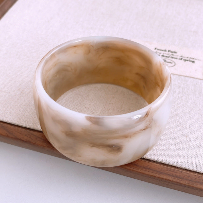 12# Bangle - Brown Irregular Acrylic Bracelet