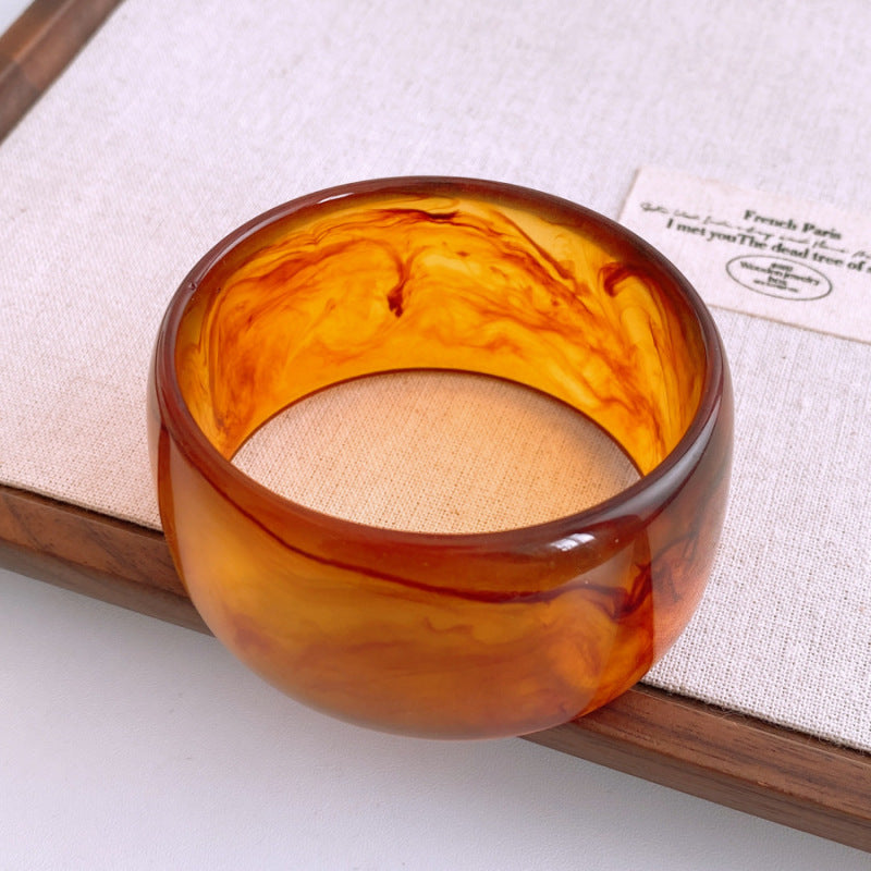 12# Bangle - Brown Irregular Acrylic Bracelet