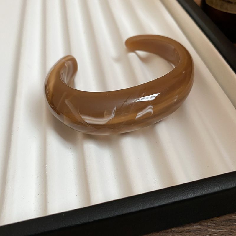 12# Bangle - Brown Irregular Acrylic Bracelet